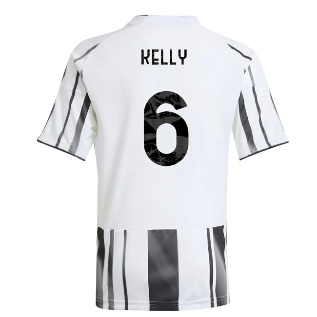 2025-2026 Juve Home Shirt (Kids) (Kelly 6) Stretch Fabric
