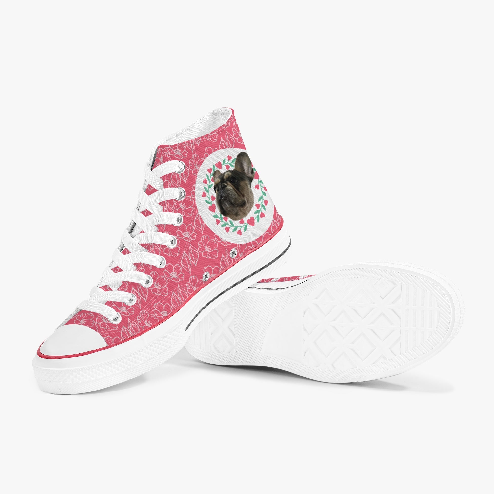 High-Quality Stitch - Personalized High-top Canvas Shoes for Home Use