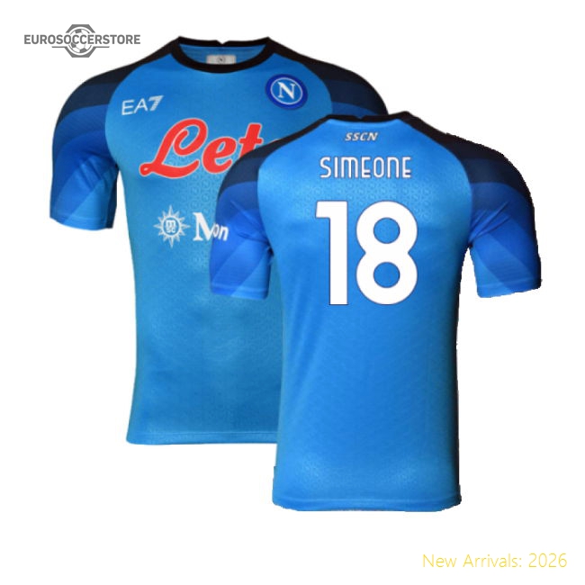 High-Quality Napoli 2022-23 Player Issue Home Shirt (3Xl) (Simeone 18)
