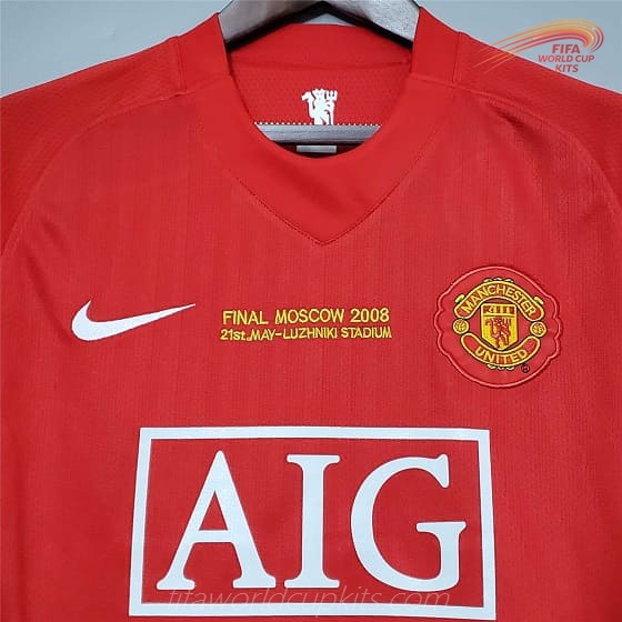 Manchester United 07-08 Home UCL Final Football Kit