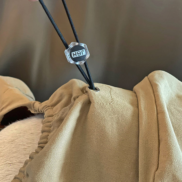 – Khaki Utility Dog Jumpsuit With Pocket Winter Wear | Durable Build