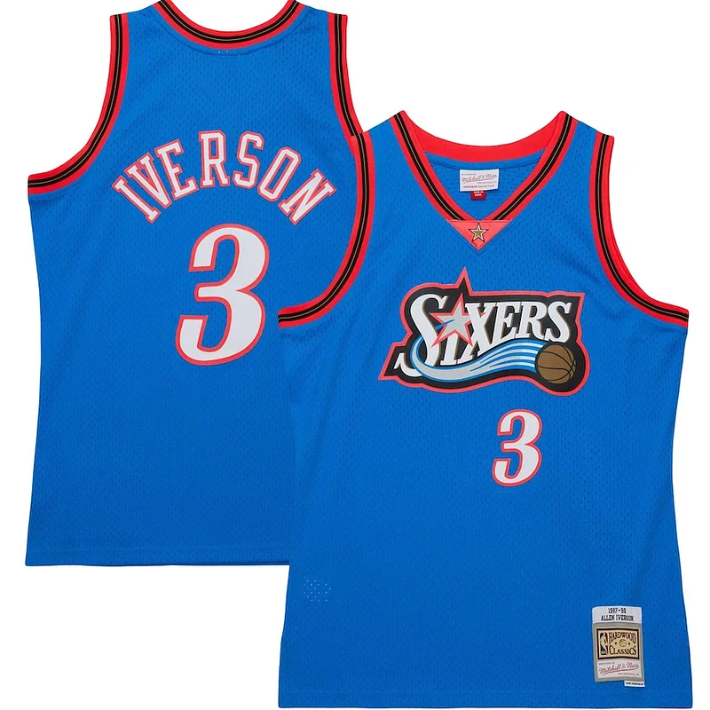 Allen Iverson PHI Swingman Jersey - genuine NBA casual game-day
