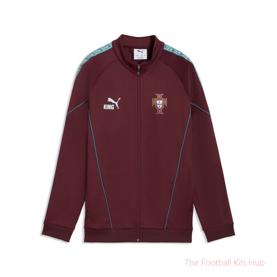 Portugal Track Jacket King Anthem World Cup 2026 - Ruby Shimmer Kids