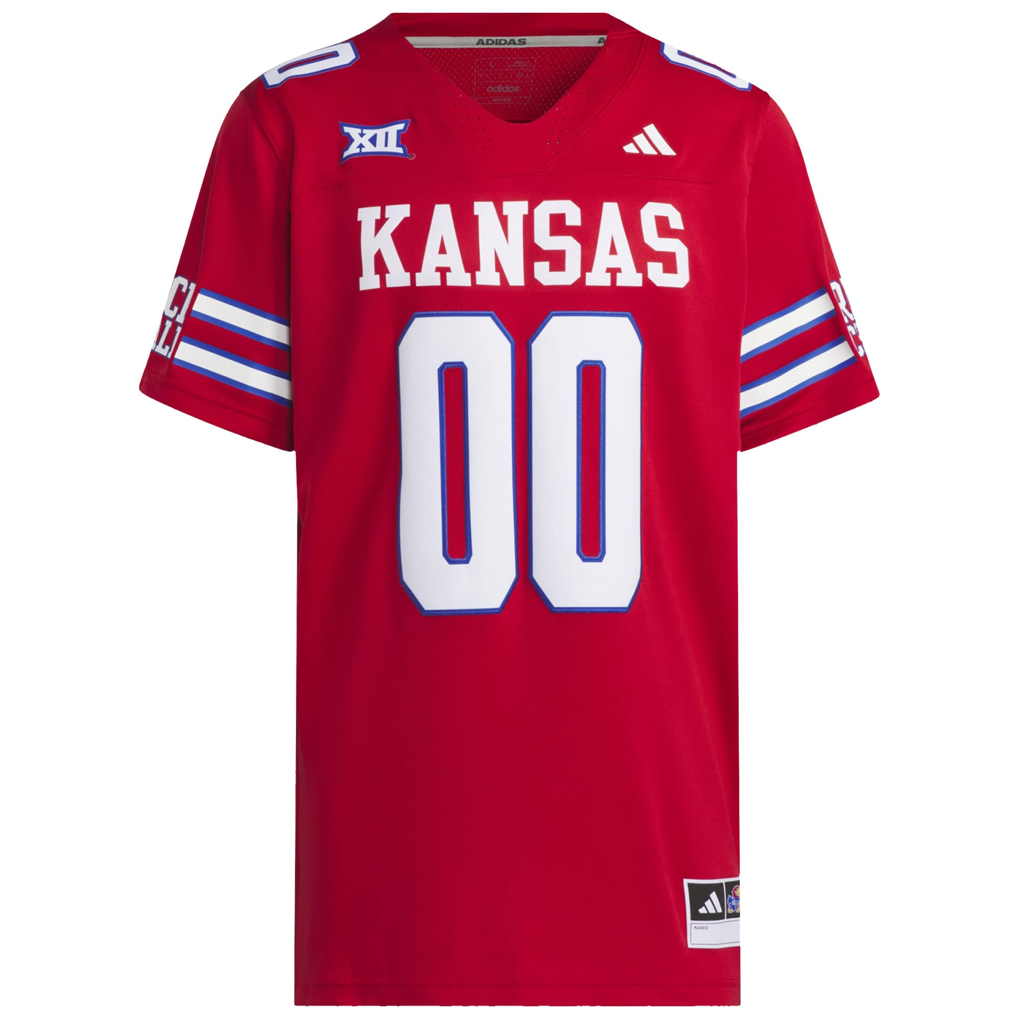 #00 Kansas Jayhawks adidas Alternate Premier Jersey - C Red