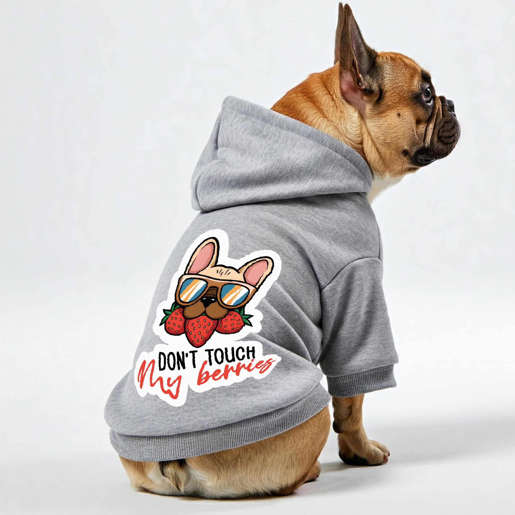 Don't Touch My Berries - Comfy Personalized French Bulldog Hoodies With Funny Quotes – Stylish, Cozy, And Premium 100% Cotton Pet Owner Apparel