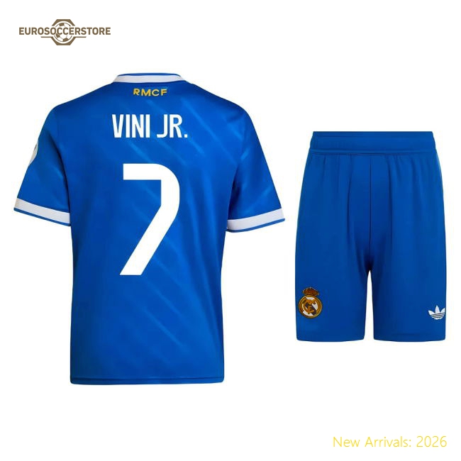 Real Madrid Children 2025 Third Jersey Shirt Football Fan Game Day For Football Match Day Supporter Collection