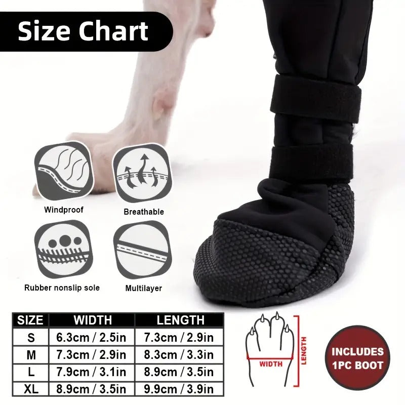 Premium Frenchie Paw Protection Booties – Pack Of Four Adjustable Wat...