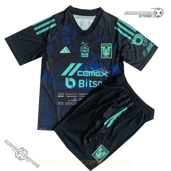 Tigres UANL Children's Earth Day Football Jersey Set 2023