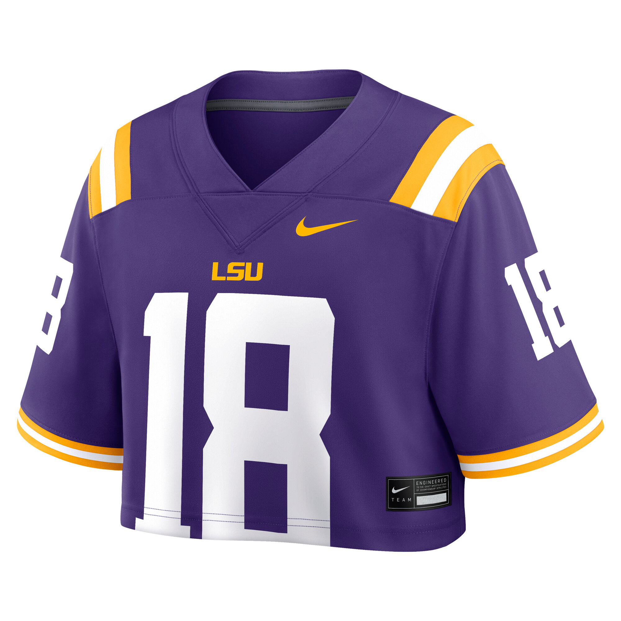 [NJP] LSU Tigers Women's Game Crop Top Jersey - Purple