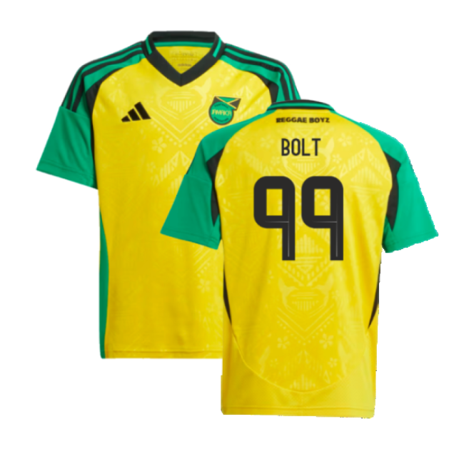 Top-grade 2024-2025 Reggae Boyz First Jersey (kids) (bolt 99)