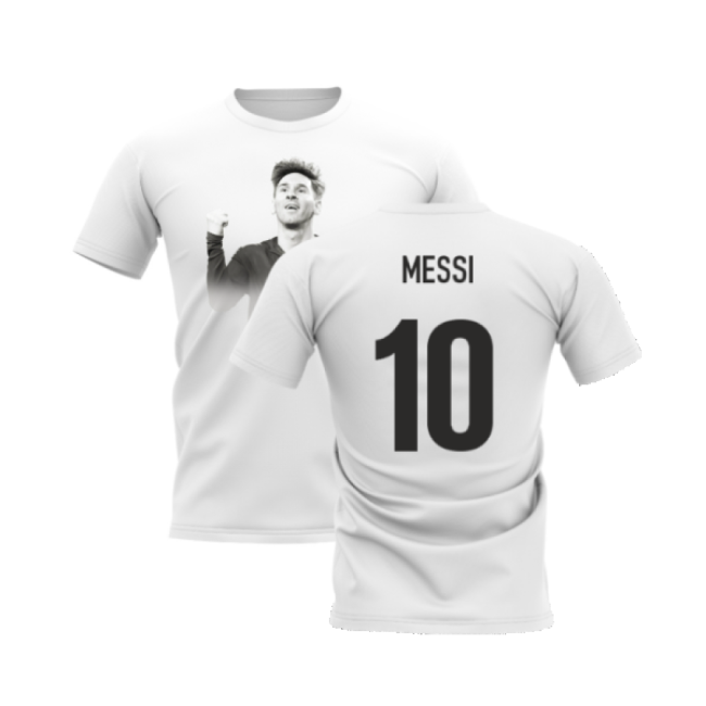 Top-grade Lionel Messi Legend T-shirt (white) (messi 10)