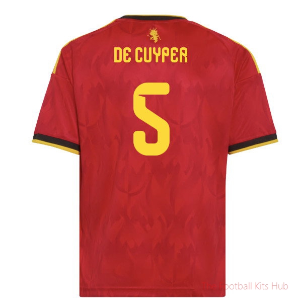 Fan Edition Belgium 2026-2027 Home Shirt (Kids) (De Cuyper 5)