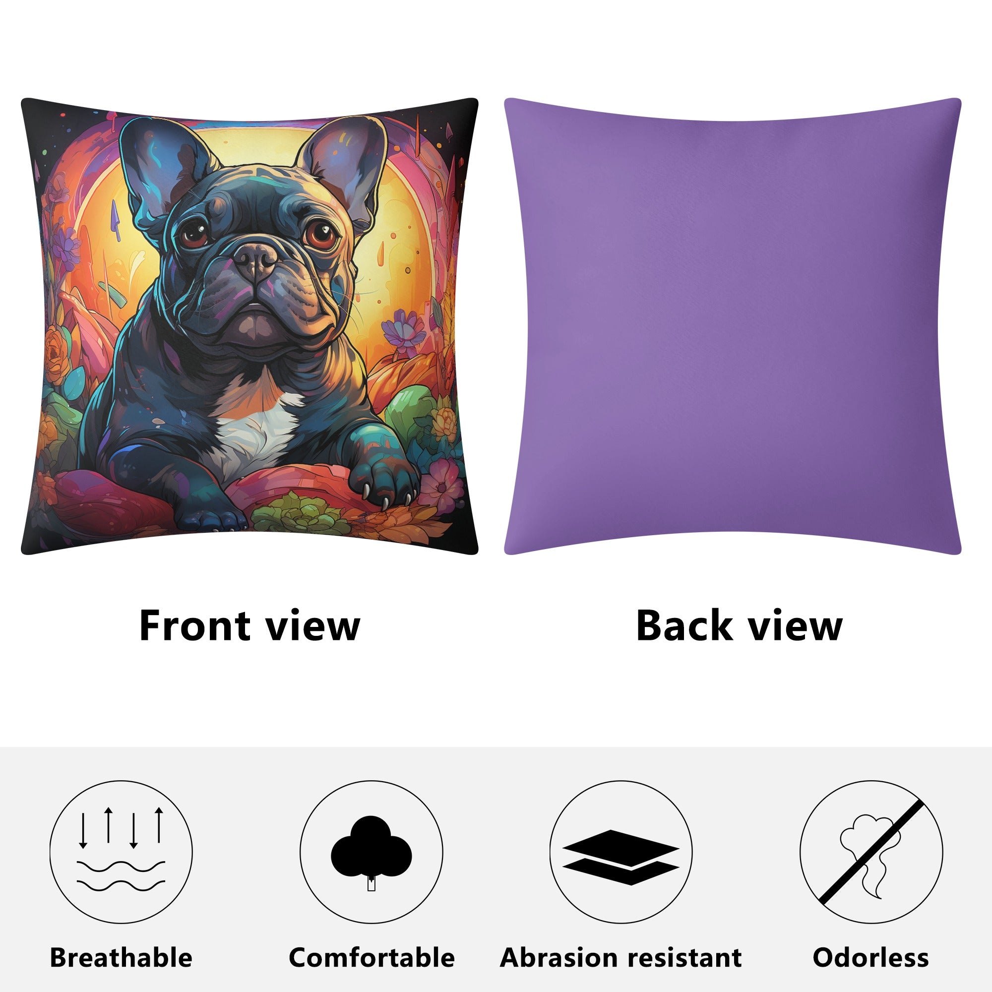 Durable Fashion-Forward The Flowers - Pillow Cover for Dog Owners