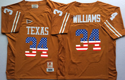 Men's UT Longhorns Ricky Williams #34 comfortable Orange 2024 team