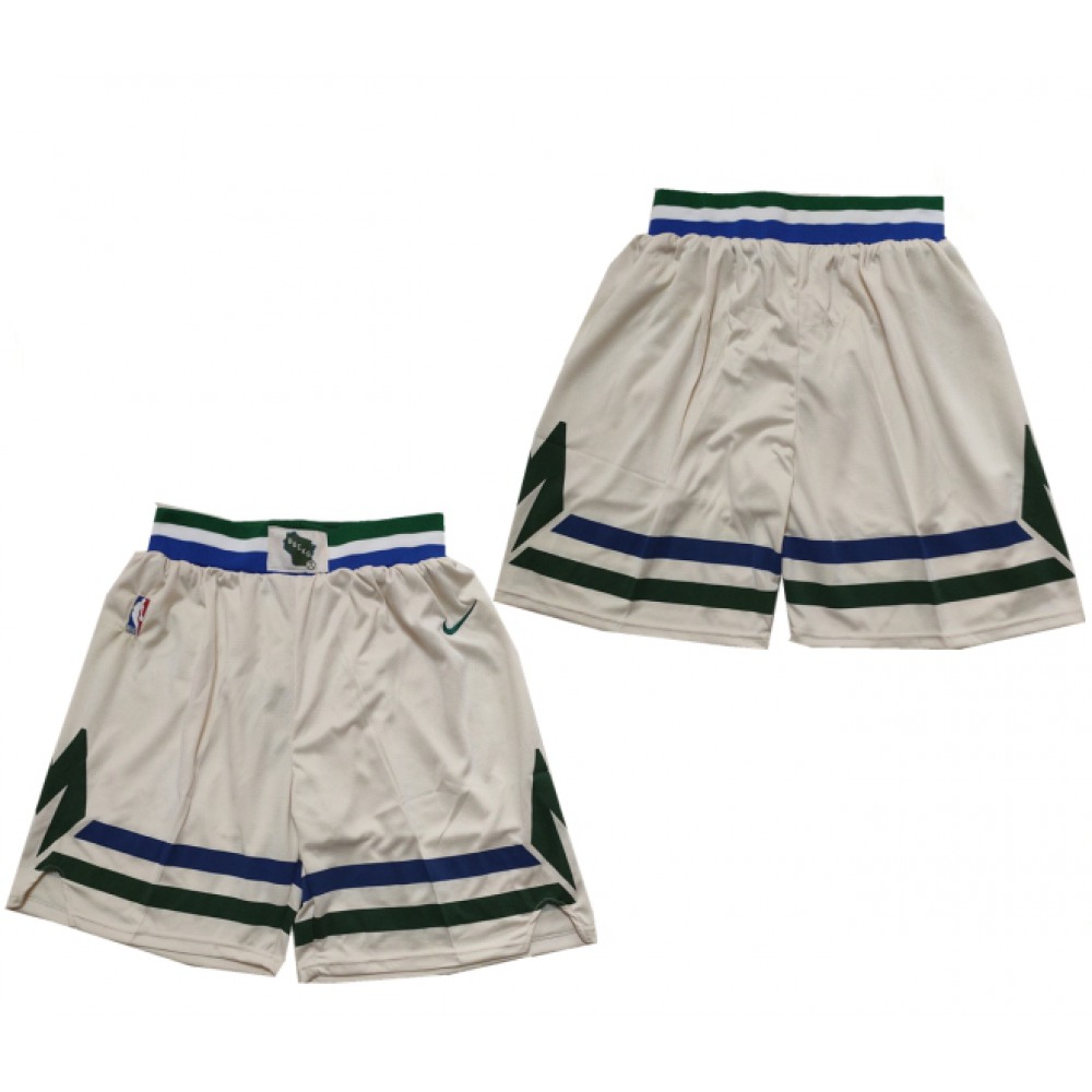 Men's Milwaukee Bucks Cream Shorts (Run Small)