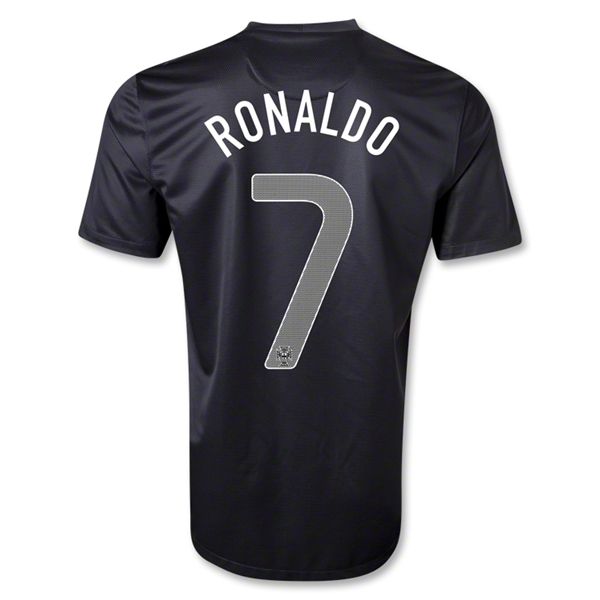 2013 Portugal 7 RONALDO Away Black Shirt - Official Replica 4668