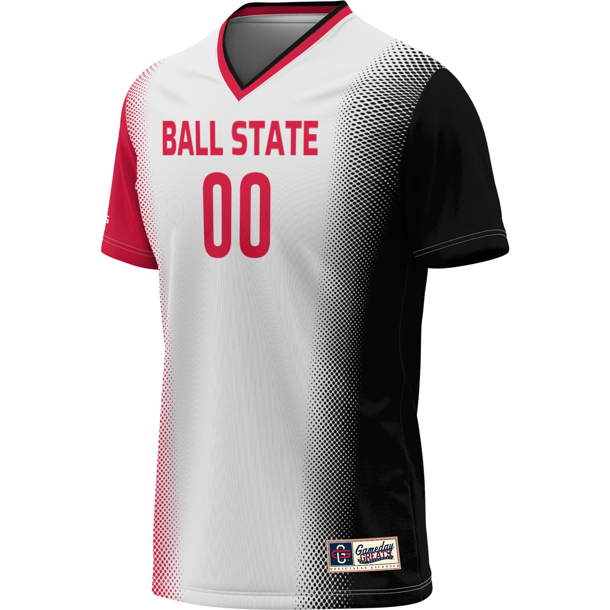 [LK] Ball State Cardinals GameDay Greats Unisex NIL Pick-A-Player Lightweight Women's Soccer Jersey - White
