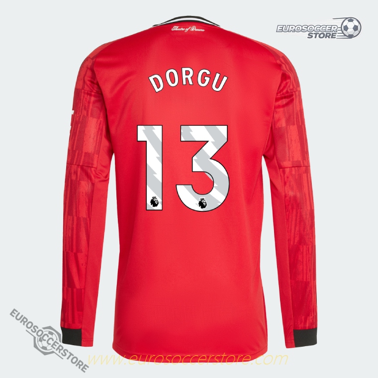 Manchester United 25-26 Season Home Long Sleeve DORGU 13 Football Jersey