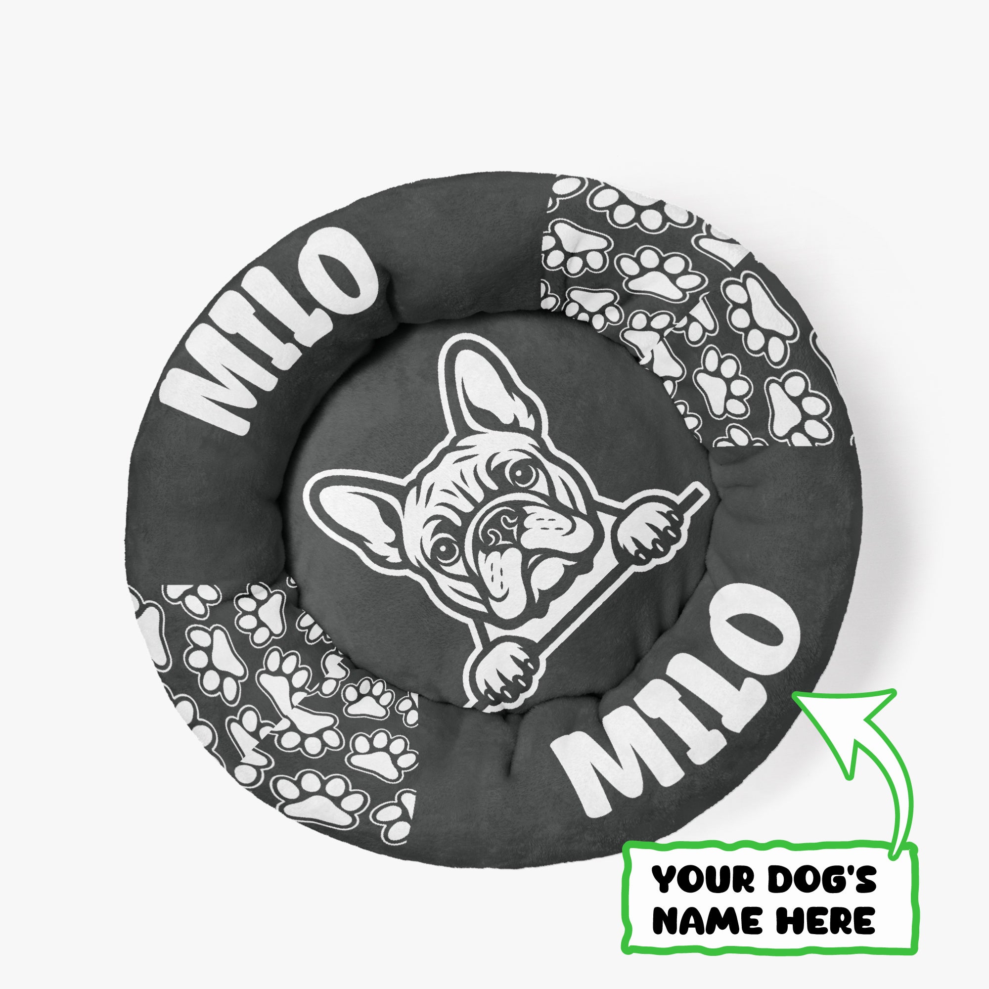 French Bulldog专属 Ace - Custom Cloud-comfort Frenchie Bed | Personaliz...
