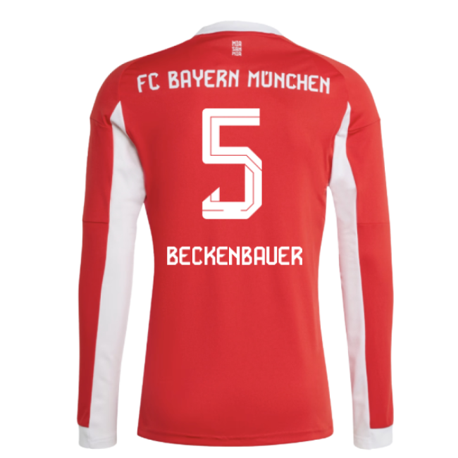 Match Quality Bayern Bayern Munich Long Sleeve Home Shirt Beckenba...