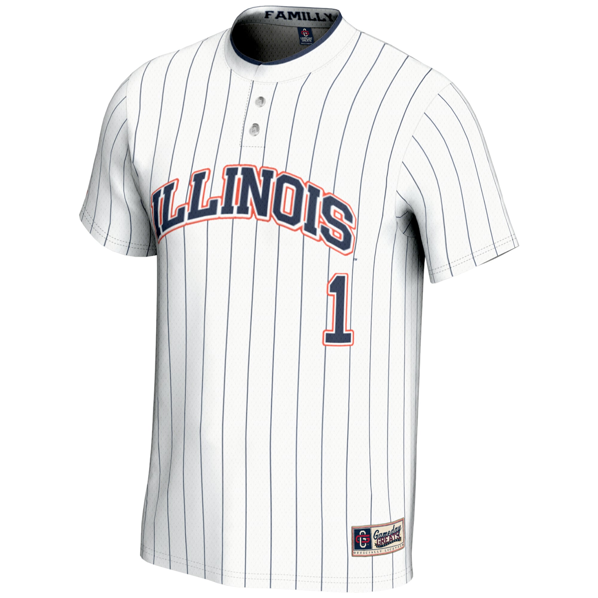 [DDG] Illinois Fighting Illini GameDay Greats Youth Lightweight Softball Jersey - White
