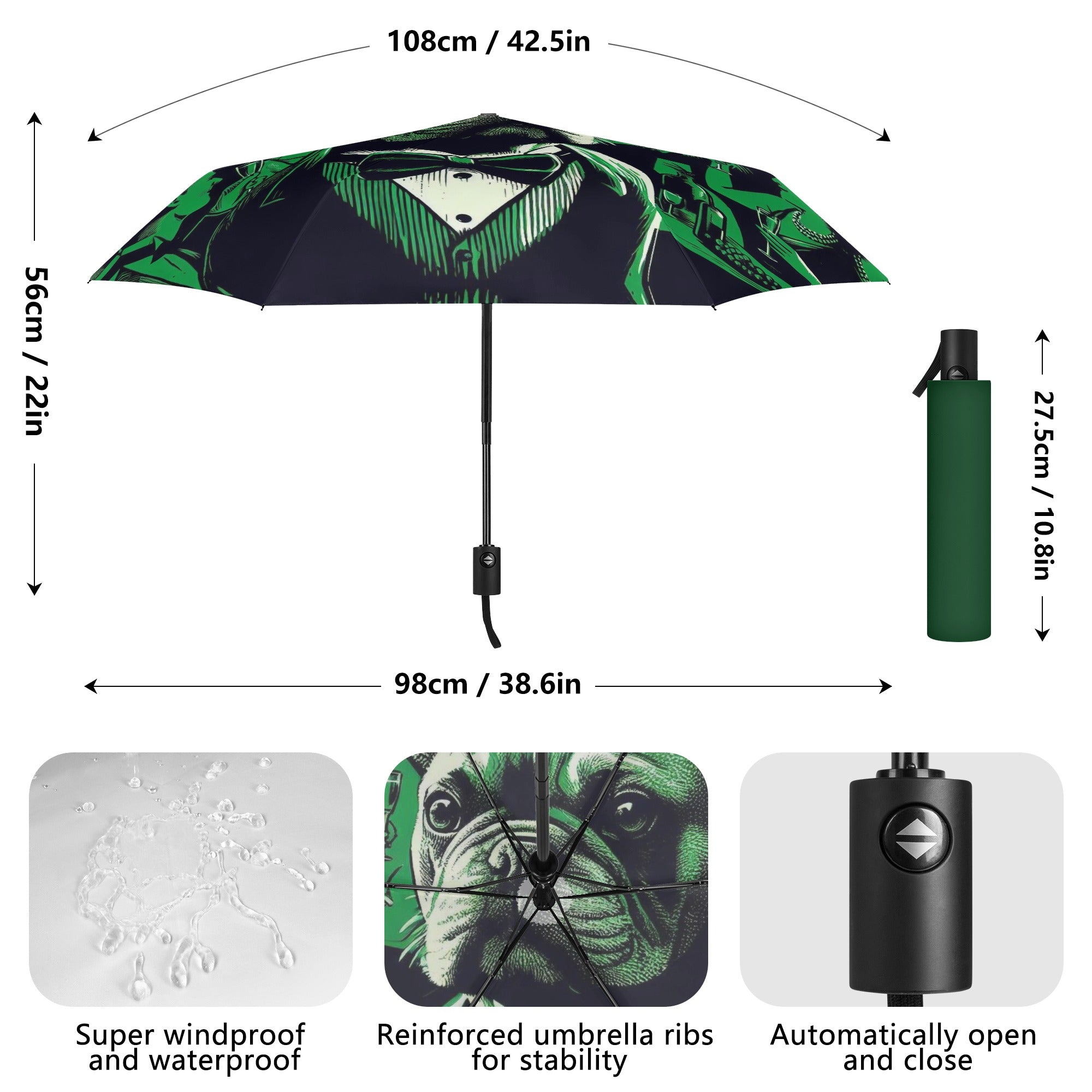 Comfortable Street-Ready Stylish Juno - Umbrella for Street Style