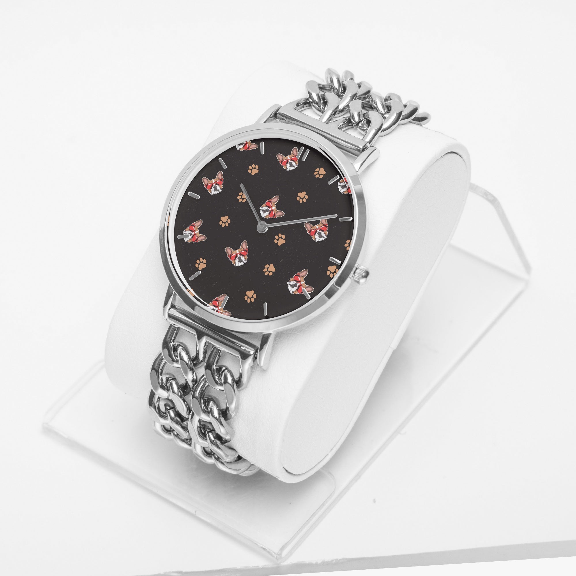 French Bulldog Sophie Chic Hollow Strap Watch For Frenchie Lovers Durable Dog Item