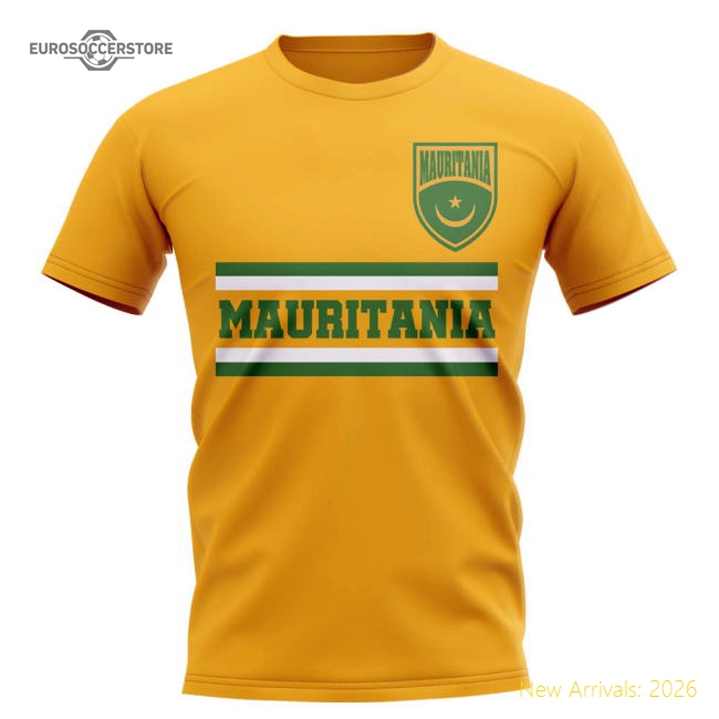 Exceptional Mauritania Core Football Country T-shirt (yellow)