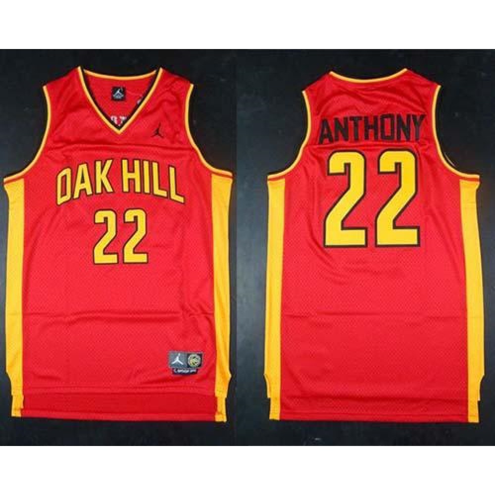Knicks #22 Carmelo Anthony Red Oak Hill Academy High School Stitched NBA Jersey