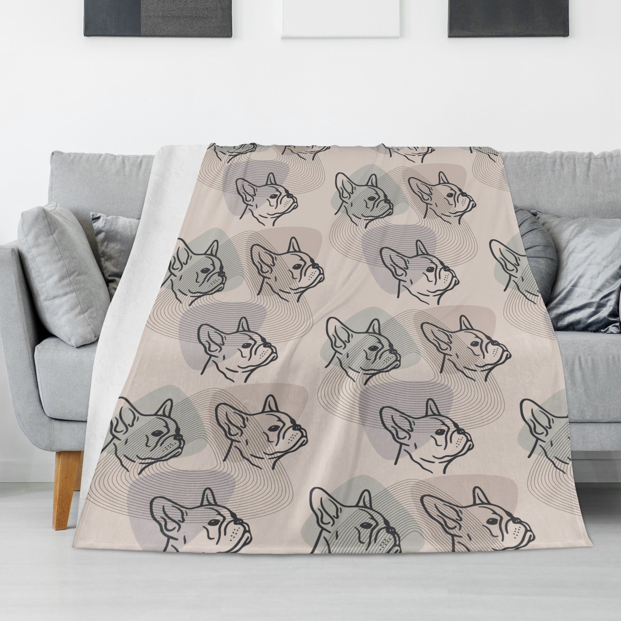 High-Quality Cozy Zoe - Blanket for French Bulldog Lovers Durable