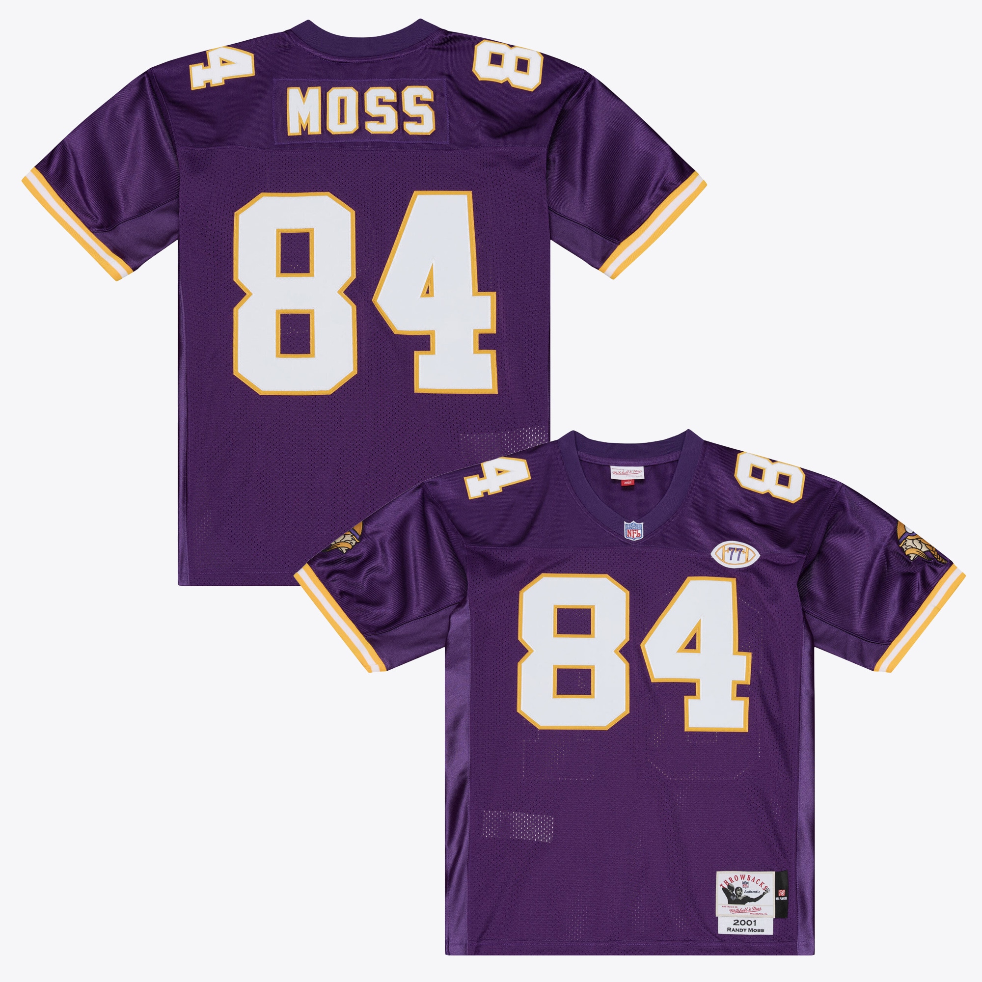 [JED] Randy Moss Minnesota Vikings 2001 Authentic Throwback Jersey - Purple