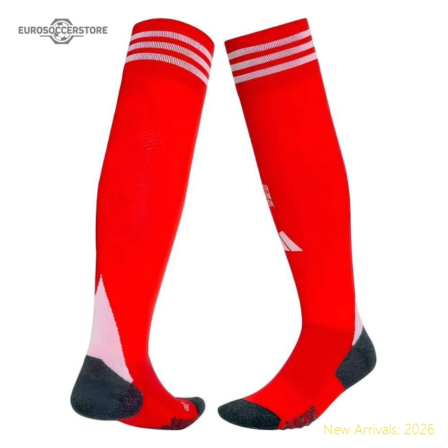 Authentic Performance 2025-2026 Bayern Munich Home Socks (Red)