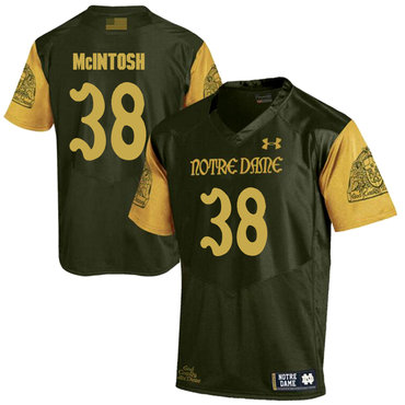Men's ND Irish Green 2024 home jersey Deon Mc #38 alternate jersey