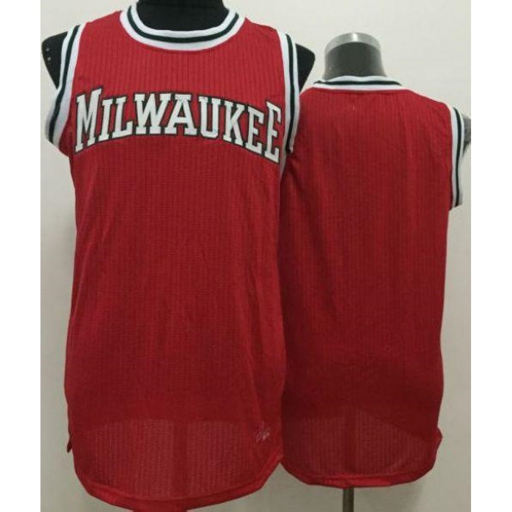 Bucks Blank Red Revolution 30 Stitched NBA Jersey