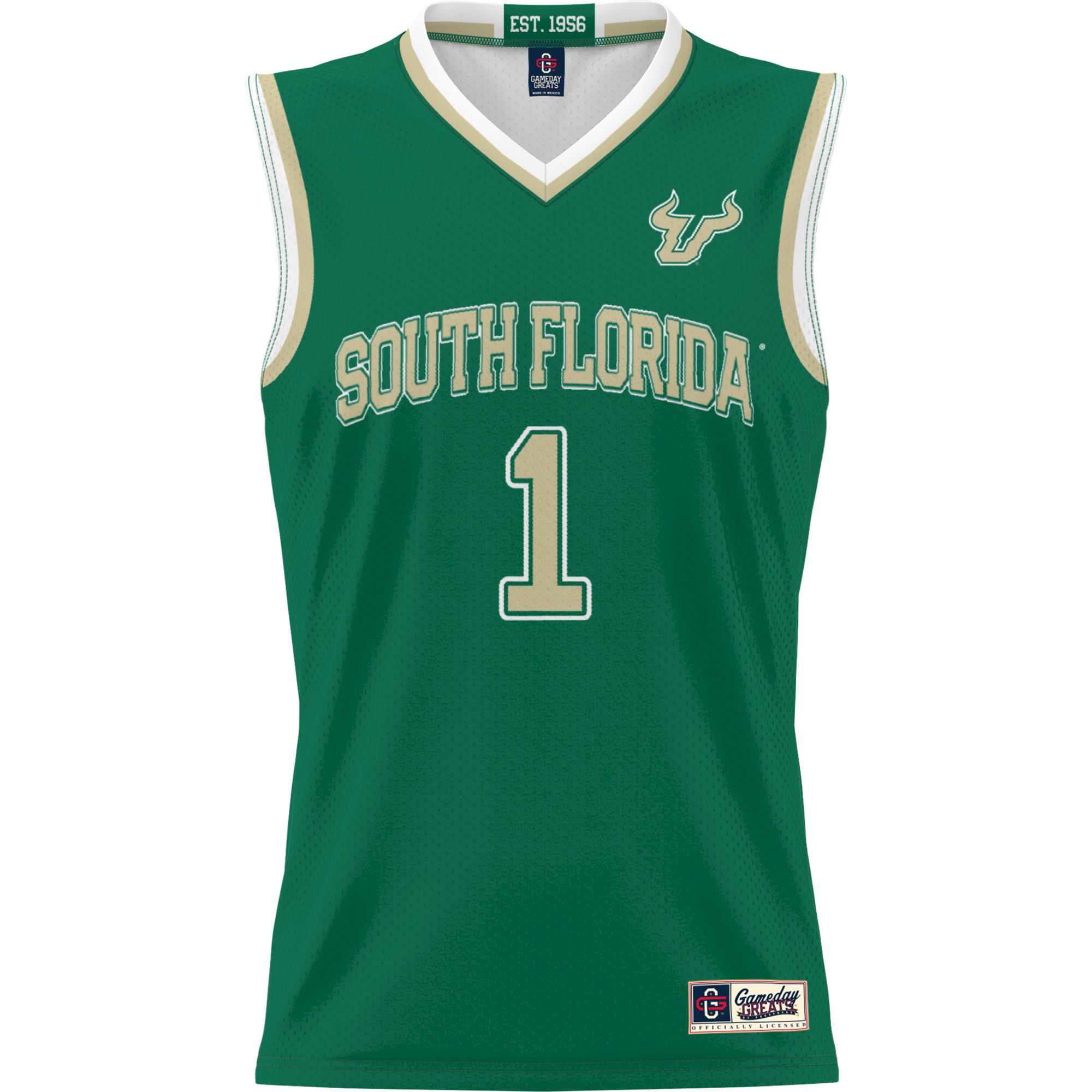 #1 South Florida Bulls GameDay Greats Unisex Lightweight Basketball Jersey - Green