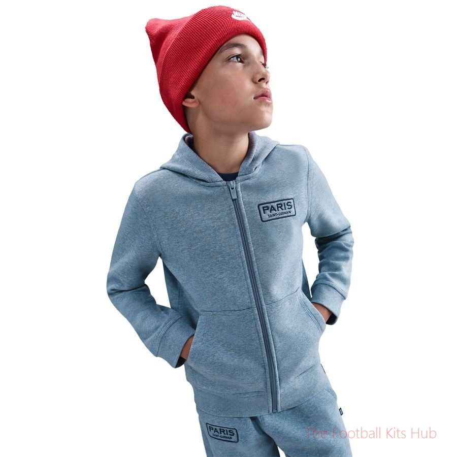 Paris Saint Germain Hoodie NSW Club FZ - Ashen Slate/Midnight Navy Kids