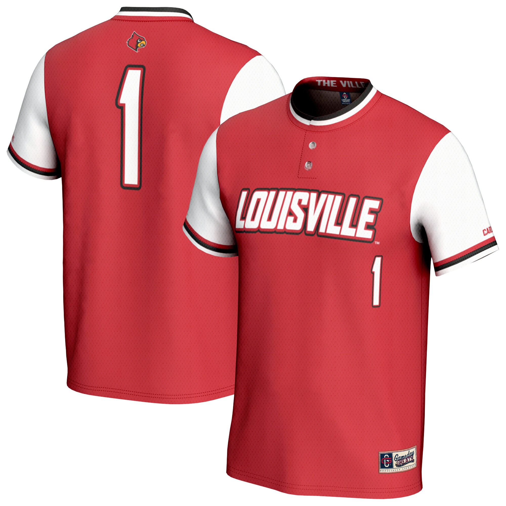 [DDG] Louisville Cardinals GameDay Greats Youth Lightweight Softball Fashion Jersey - Red