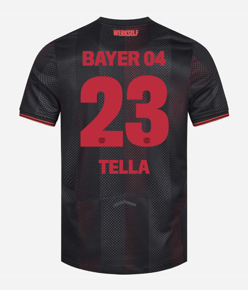 Bayer 04 Leverkusen Home TELLA 23 Football Jersey 2025-2026 Season
