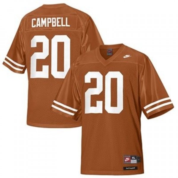 Men Texas Longhorns Orange Men #20 Hook Em Horns Jersey