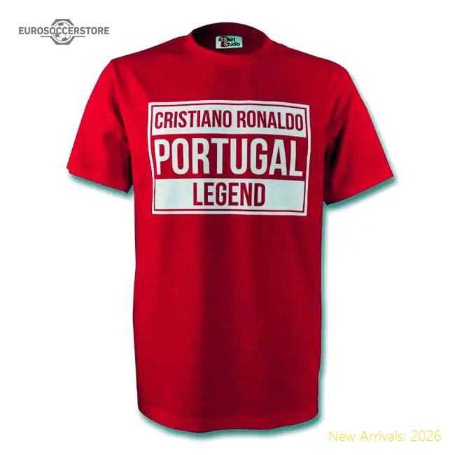 High-Quality Cristiano Ronaldo Portugal Legend Tee (red