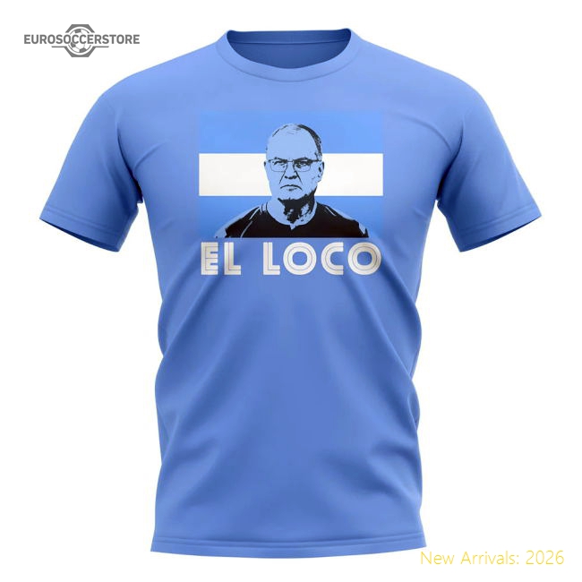 Marcelo Bielsa El Loco T-shirt (sky Blue) - Economical - Fan Collection