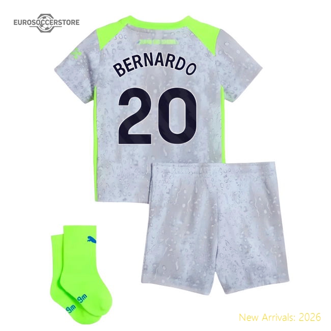 Official Baby Uniform Bernardo 20 2025-2026 Man City Third
