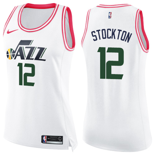 Superior Jazz John Stockton #12 2024 Icon Swingman NBA Jersey White -