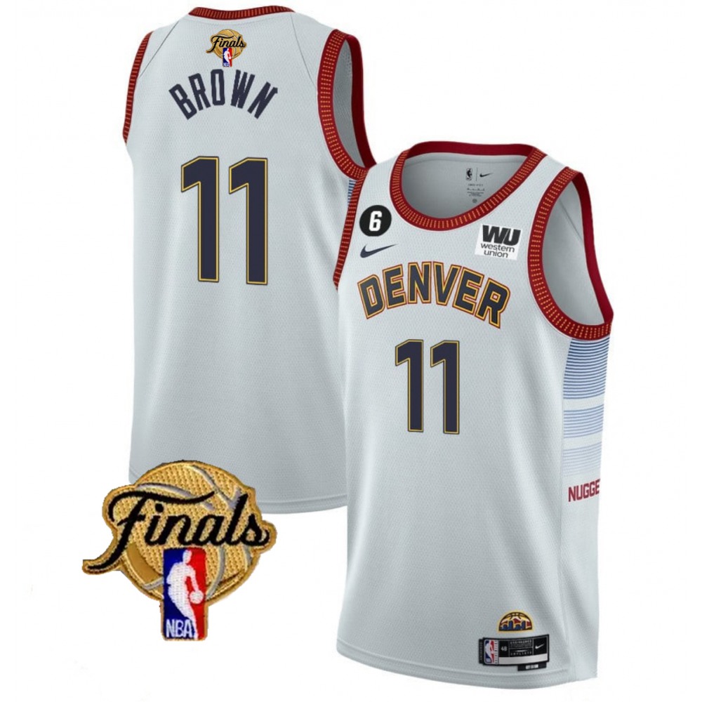Denver Nuggets 11 White Jersey - NBA Collection