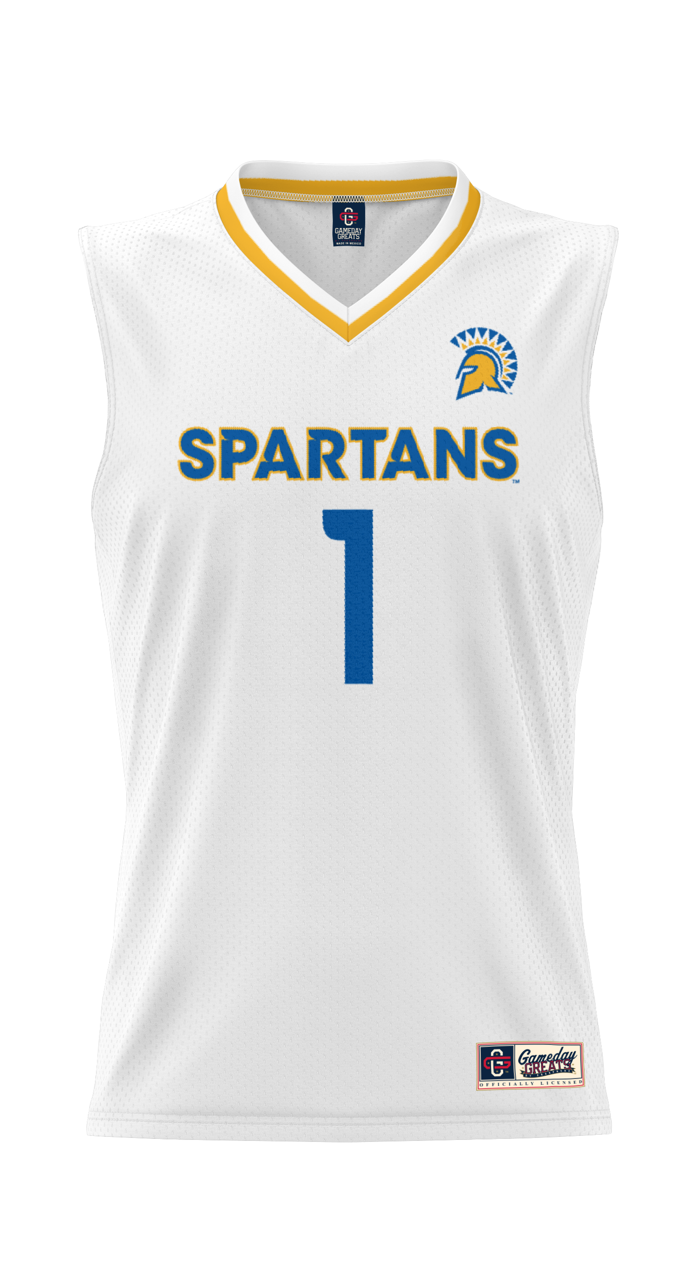 [DDG] San Jose State Spartans GameDay Greats Youth Lightweight Basketball Jersey - White