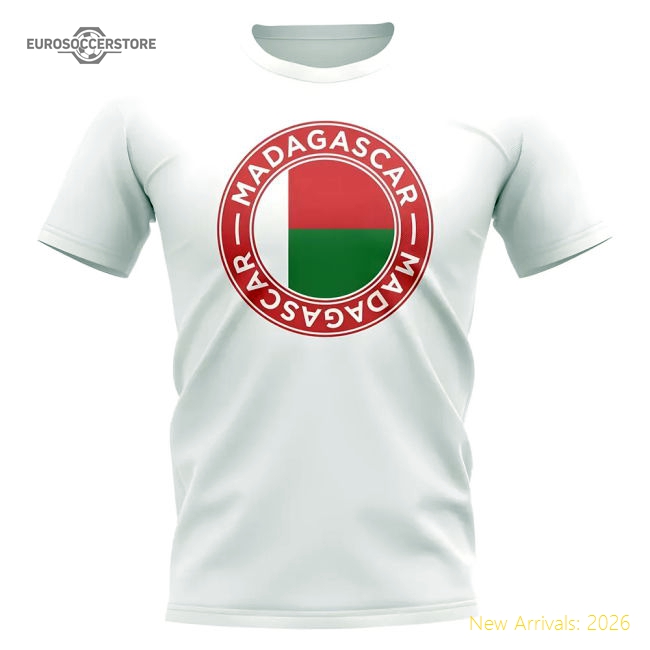 Madagascar Football Badge T-shirt (white) - Match Quality