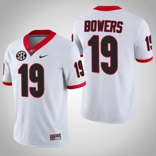 Brock Bowers Georgia Bulldogs #19 Nike Men White Official Replica