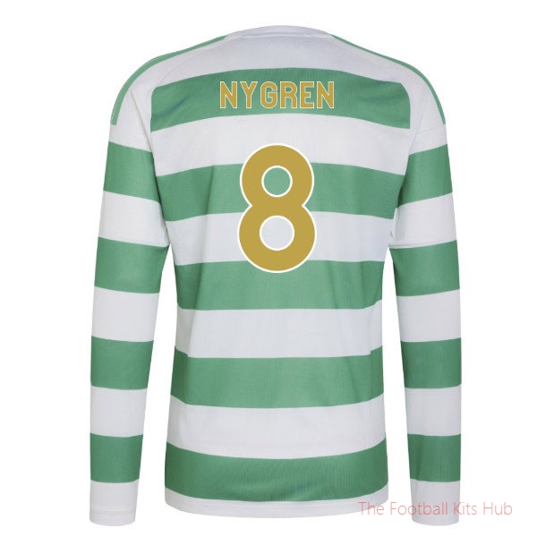 Celtic Long Sleeve Home Shirt Nygren #8 2026-2027 Football Jersey