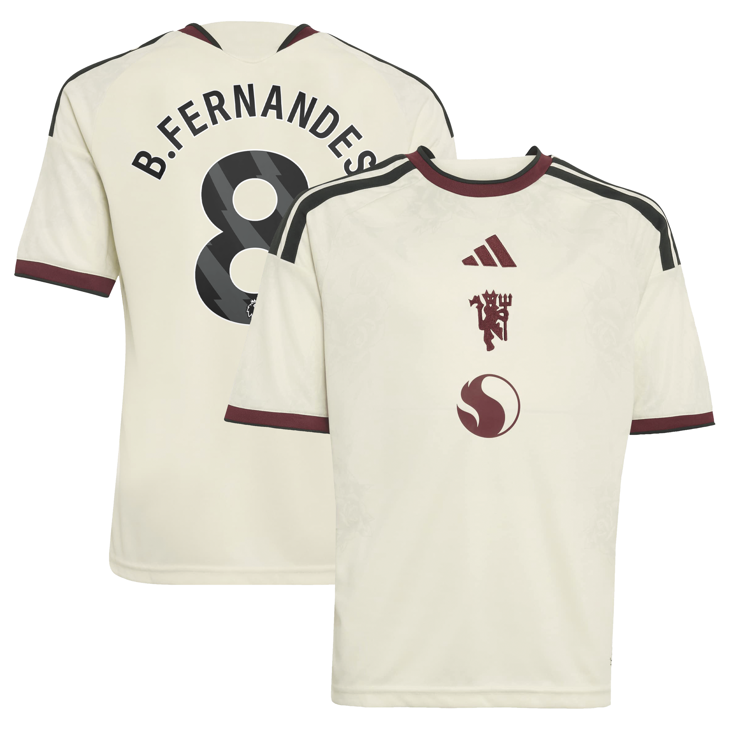 [SJH] Bruno Fernandes Manchester United Youth 2026/27 Third Replica Jersey - Cream