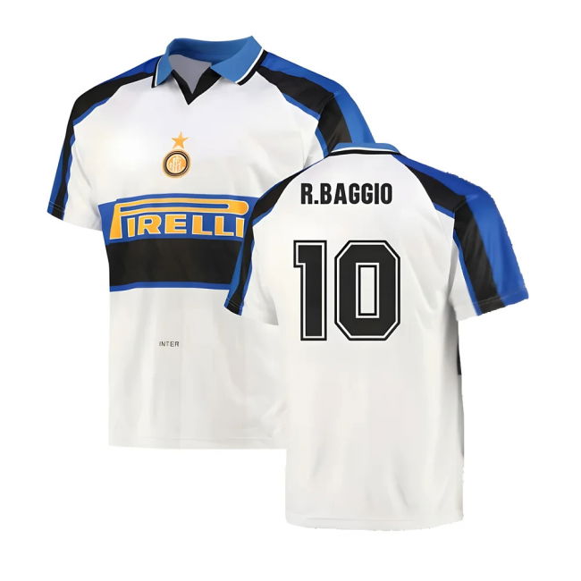 High Quality Internazionale Away Uniform Baggio 1 #0 Licensed Pr (v2)